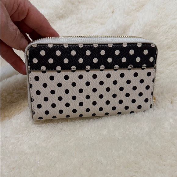 Nanette Lepore Black and White Polka Dot Wallet - Picture 3 of 4